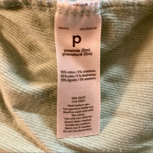 Carter’s Boys Footed Zip + Button Up Footed Pajamas Preemie 3 piece - Picture 15 of 16